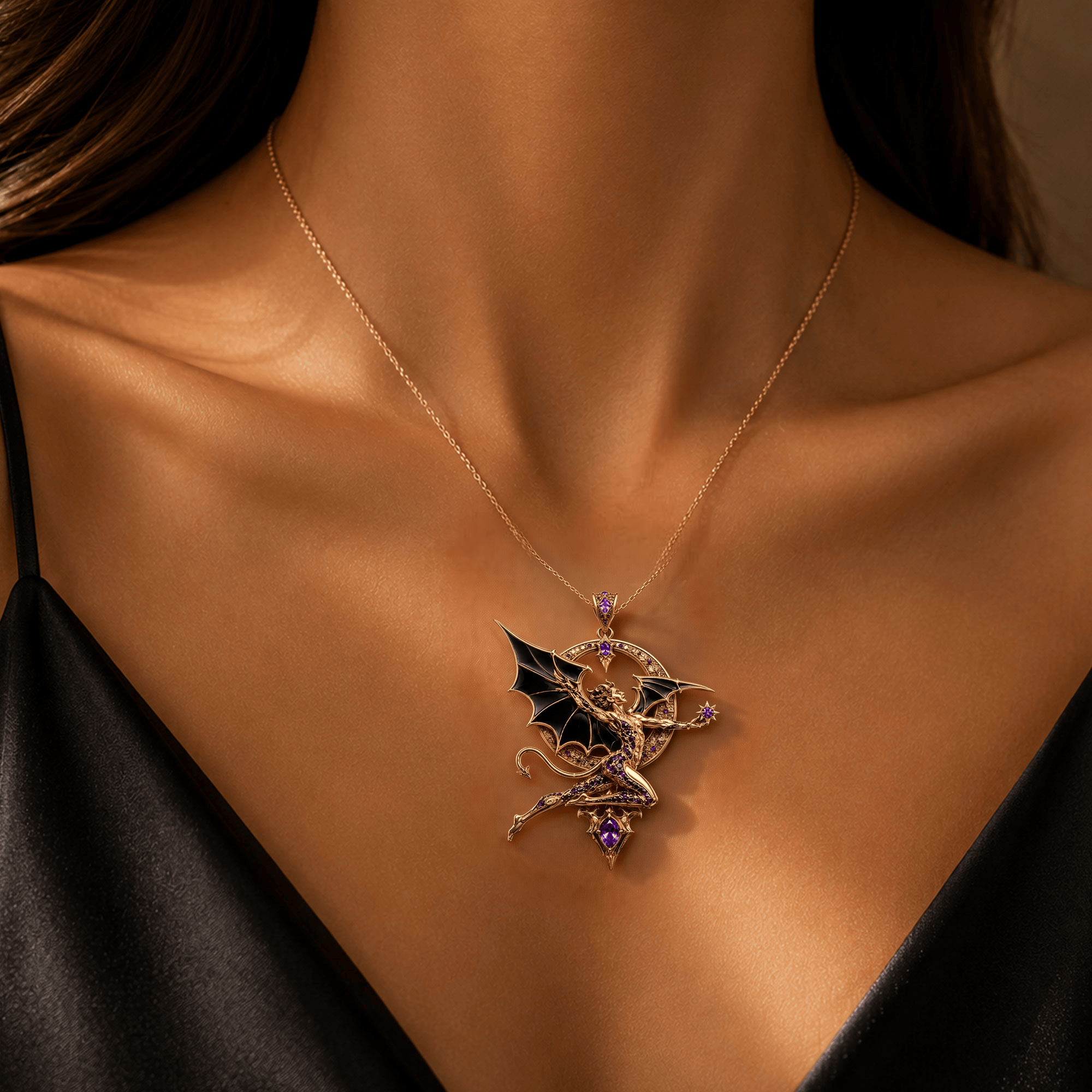 BLST Solid Gold Chain with Diamond Pendant BMD
