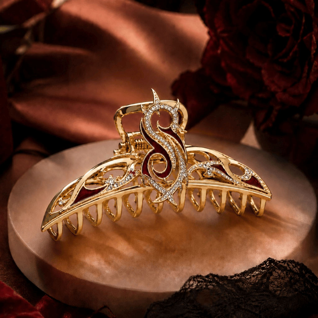 SLK Elegant Gold Hair Clip For Women BMD