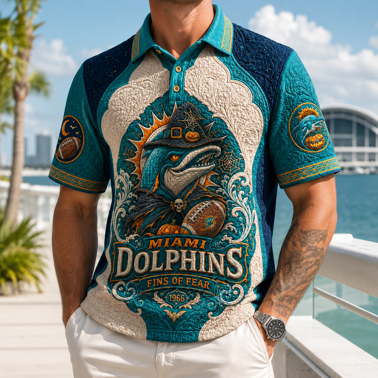 PREMIUM MDP EMBOSS POLO SHIRT HQH